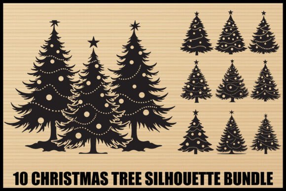 Download Christmas Tree Silhouette Set - Premium Bundle