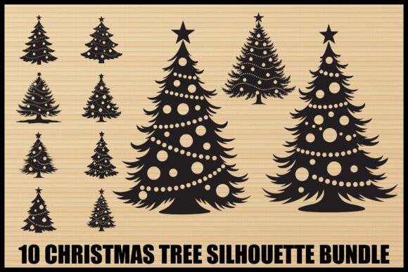 Download Christmas Tree Silhouette Set - Premium Bundle