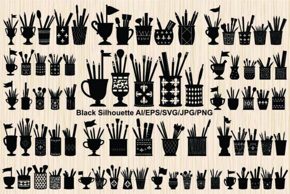 Download Silhouette of Art Supplies Collection - Premium Resources