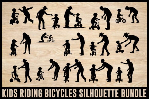 Download Kids Riding Bicycles Bundle - Premium Resources