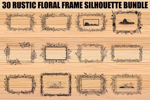 Download Rustic Floral Frame SVG Bundle - Floral frame Collection