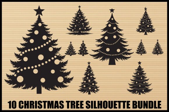 Download Christmas Tree Silhouette Set - Premium Bundle