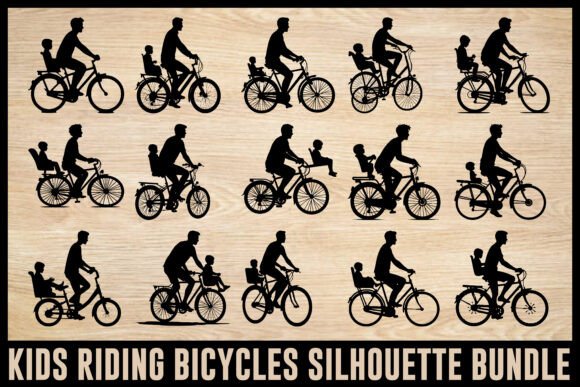 Download Kids Riding Bicycles Bundle - Premium Resources