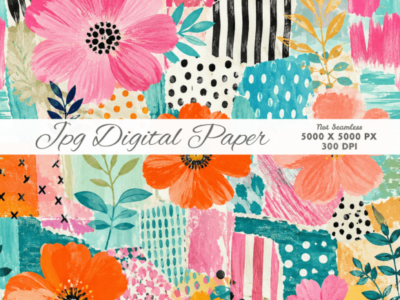Download Painterly Abstract Digital Paper JPG - Abstract digital Collection
