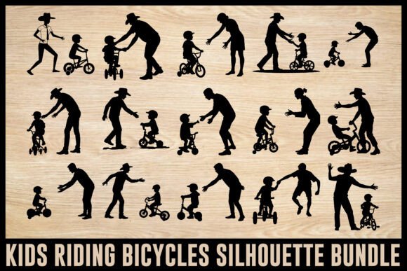 Download Kids Riding Bicycles Bundle - Premium Resources