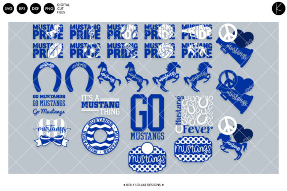 Download Mustangs Mascot Bundle Royal Blue - Blue Collection