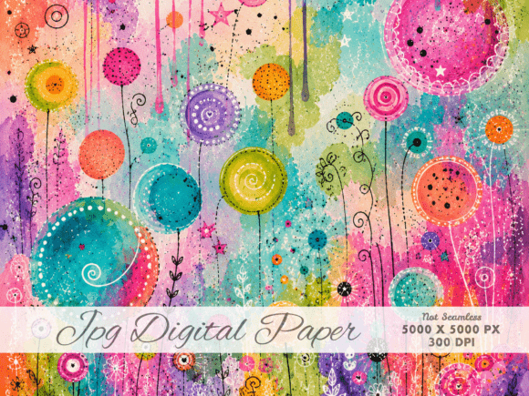 Download Candy Bloom Abstract Digital Paper JPG, - Abstract digital Collection
